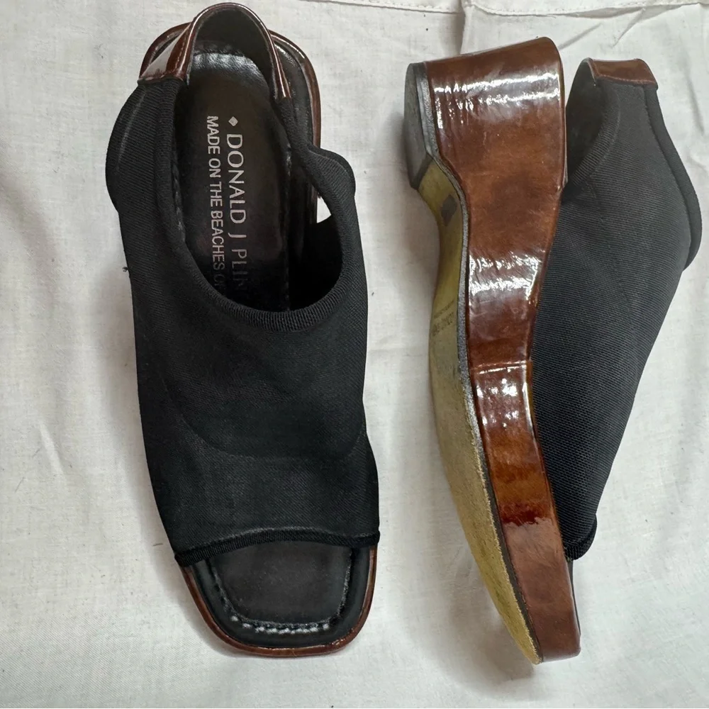 Donald J Pliner Womens Wedge Platform‎ Sole Peep Toe Sling Back Sandals Size 6